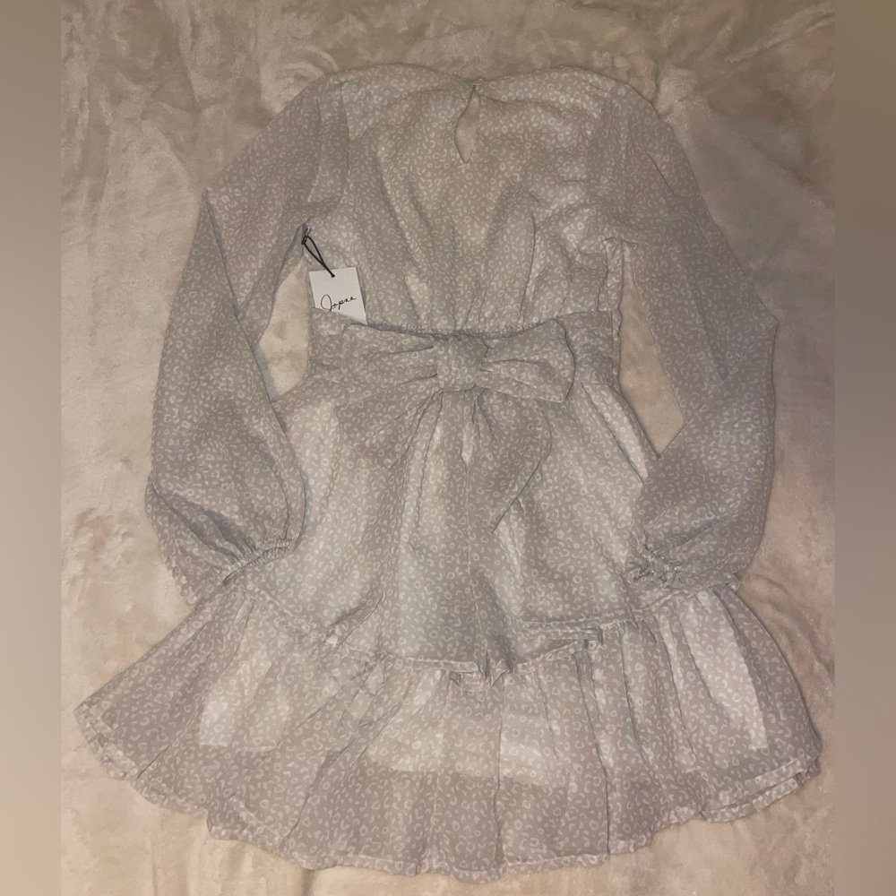 Cream and white Leopard/cheetah print dress NWT